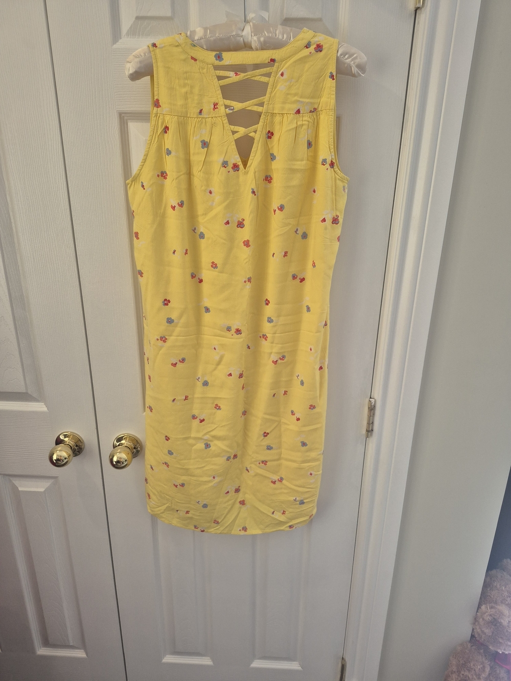 Denver Hayes Yellow Floral Sundress Oversized S - Picture 4 of 8
